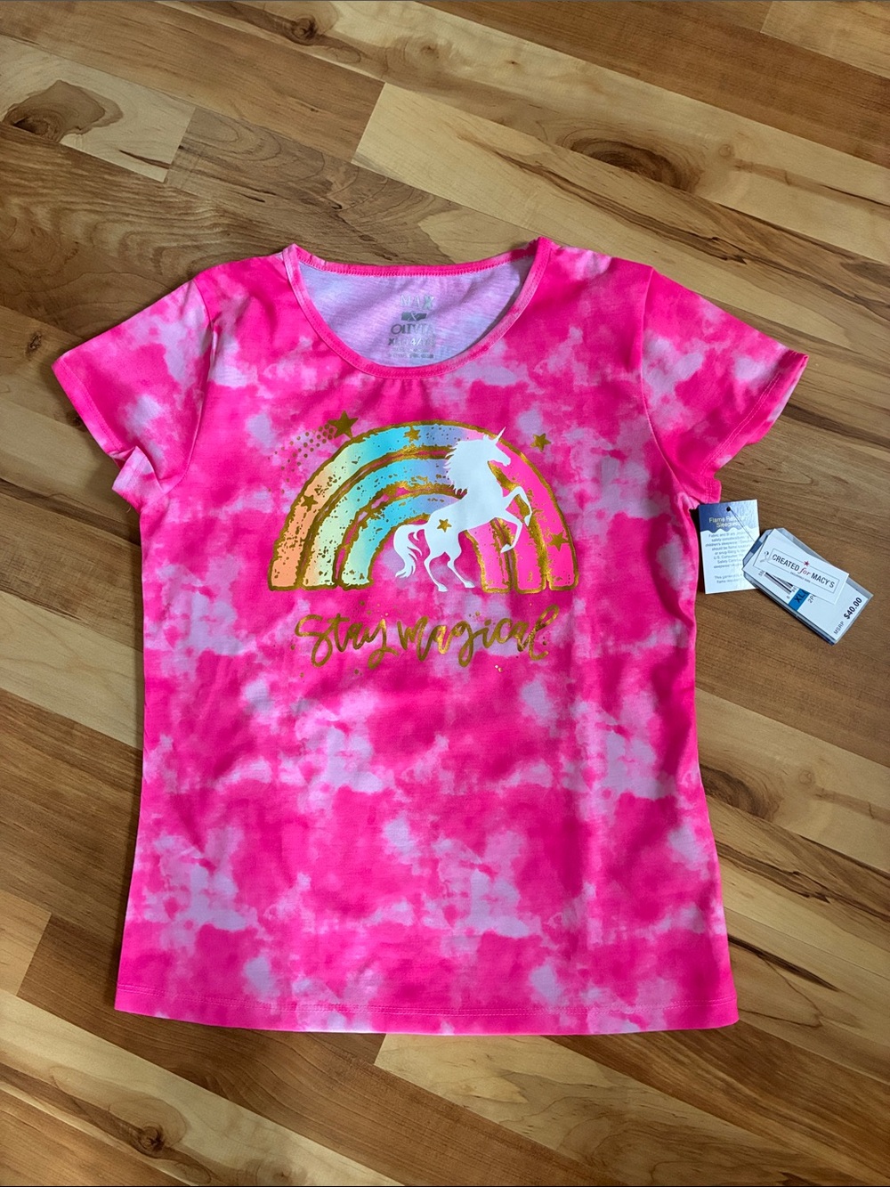 Max & Olivia Rainbow Unicorn Two Piece Sleepwear Set - Girls XL (14/16) - Picture 5 of 16